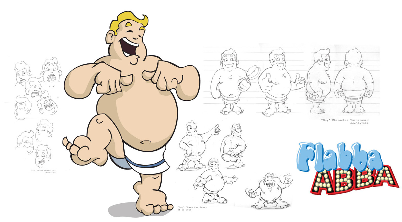 Flabba Abba character concept illustration.