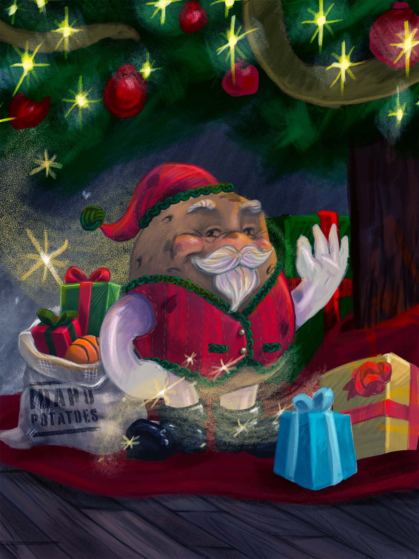 Saint Root portrait illustration.